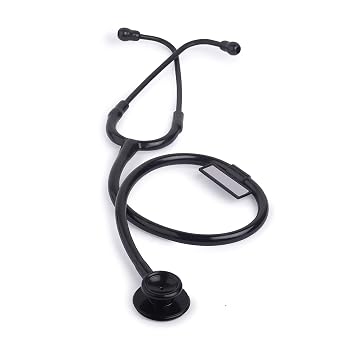 Black Matte Acoustics Stethoscope for Doctor, Nurses and Students Dual Head