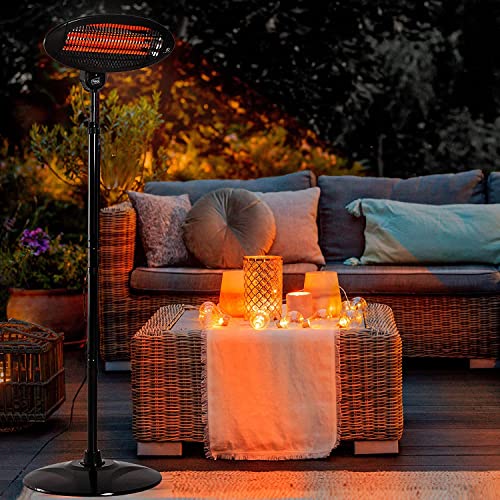 image for ADVWIN Outdoor Patio Heater with 3 Adjustable Heating Modes & Tip-Over