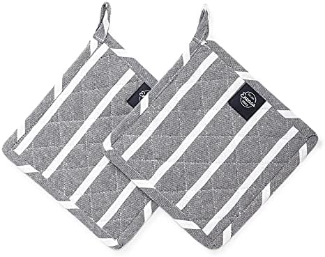 Encasa Homes Adjustable Kitchen Cotton Apron With Pockets & Towel Holder Of Size 68x85 cm (Butcher Stripes Black) for Men & Women Chefs For Cooking & Baking in Home, Restaurants & Barbeque