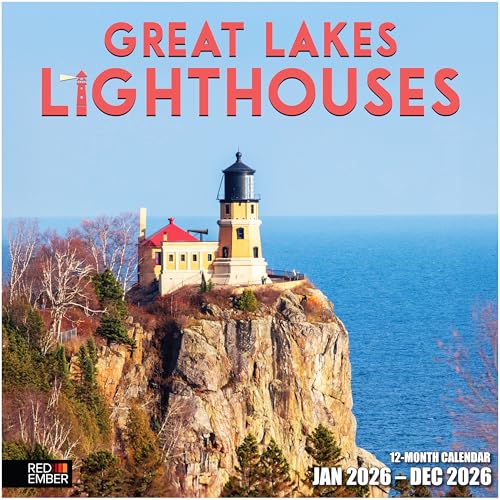 Great Lakes Lighthouses Calendar 2025 by Schiffer Publishing
