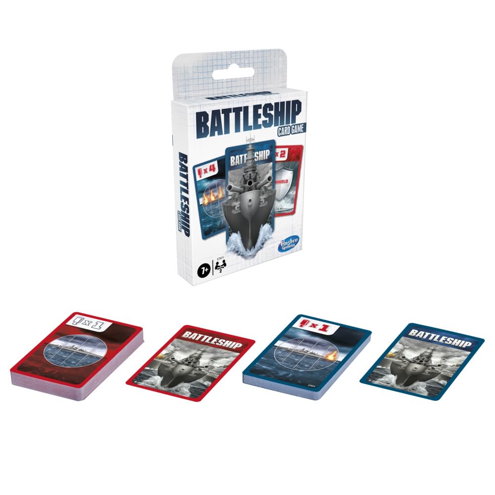 Hasbro Gaming Battleship Card Game for Kids Ages 7 and Up, 2 Player Strategy Game, Travel Games for Kids, Gifts for Kids, Kids Gifts