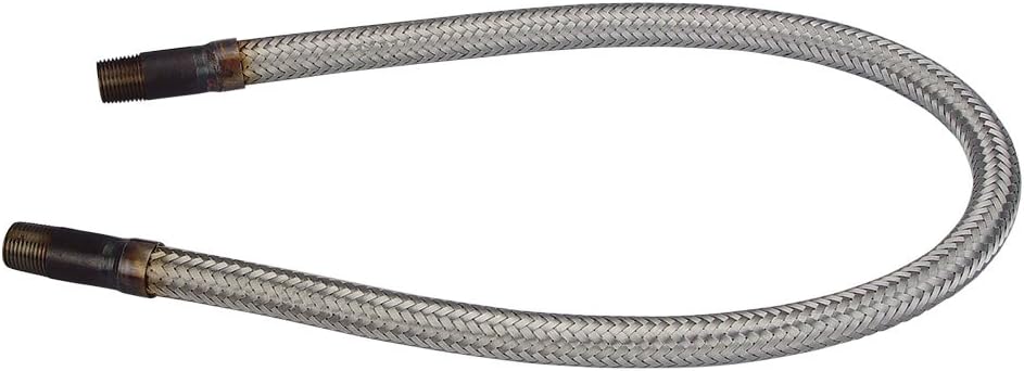 1/2 ID Flexible Braided Metal Hose, 36L, Made in USA, 8524-03