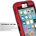 LUCKYCAT 5s iPhone Case,iPhone SE Case,iPhone 5 Case,SENON Shockproof Anti-Scratch Anti-Fingerprint Kickstand Protective Case Cover for Apple iPhone SE/5S/5, Red