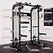 MEGASTAR FITNESS Power Cage, Home Gym Package, 2000LBS Multifunction Squat Rack with 245LBS Weight Plate Set for Home Gym Small Spaces