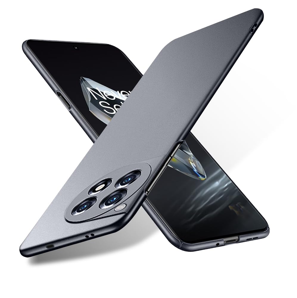 Bastmei OnePlus 9 5G Hülle – Ultradünn, Kratzfest, Mattiert & Rutschfest Mit Kameraschutz (Schwarz)