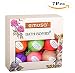 Emosa Bath Bombs Gift Set,7- Piece Aromatherapy and Natural Essential Oil Lush Fizzy Bombs Kit with 1 Bag of Roses-Bath Bubbles,Spa Kit Bath- Best Gift Idea