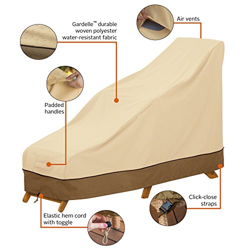 Classic Accessories Veranda Water-Resistant 65 Inch Steamer Patio Chaise/Deck Chair Cover, Chaise Lounge Covers Outdoor by Classic Accessories - Image 5