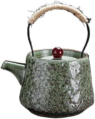 Teapots, ceramic teapots,Retro Japanese Kungfu Teapot Ceramic Tea Set Coarse Ceramic Beam Teapot Single Pot Convenient Teapot (Color : B)