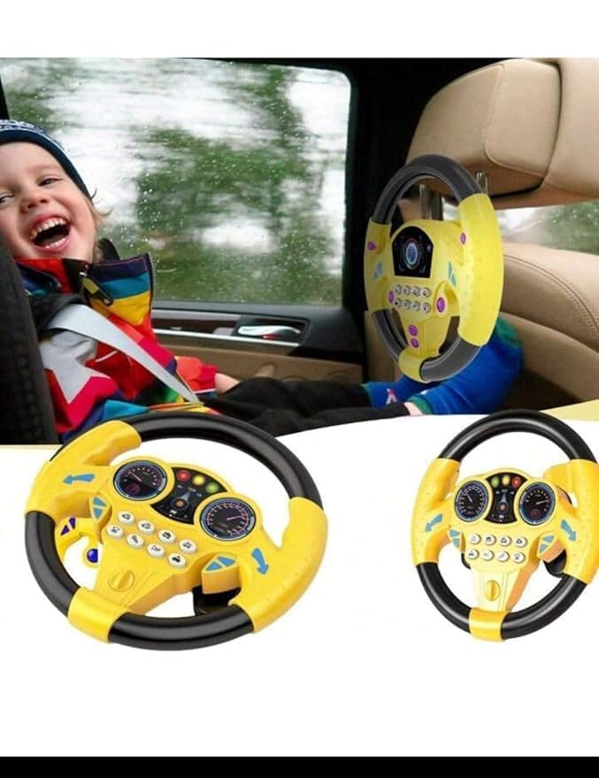 Image of Kids Driving Steering Wheel Funny Interactive Driving Wheel with Music (DY)