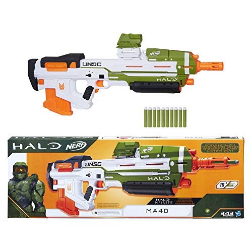 Nerf E9262EU4 Halo MA40 motorisierter Dart Blaster – enthält abnehmbares 10-Dart Clip-Magazin & E6600EU6 Ultra One 20er… – Bild 5