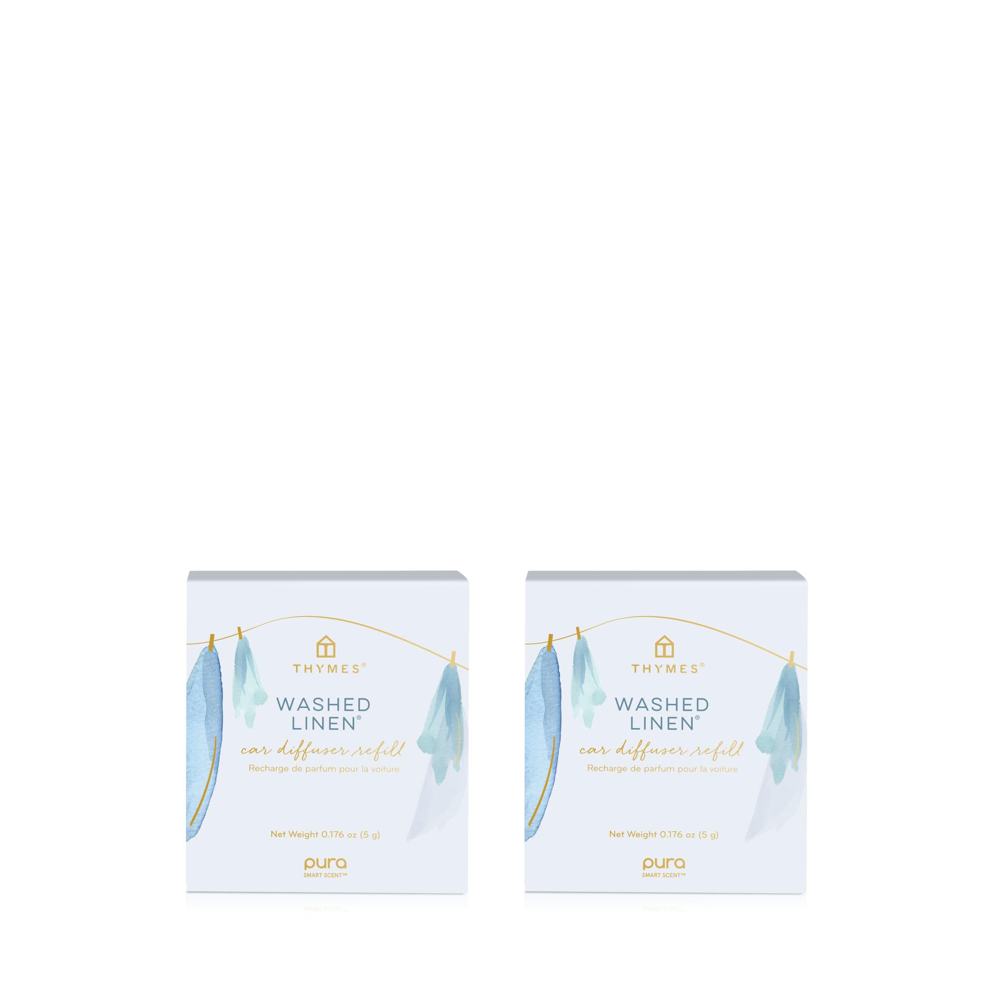 Thymes Pura Car Diffuser Refills 2 Pack of Vehicle Air Fresheners Air Freshener Car Accessories for Women Men