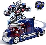 Transformers Optimus Prime Autobots with Weapon RC Toy Remote Control Car Deformation Robot 360° Speed Drifting ABS Stunt Car Kids Boys Girls Birthday Fantastic