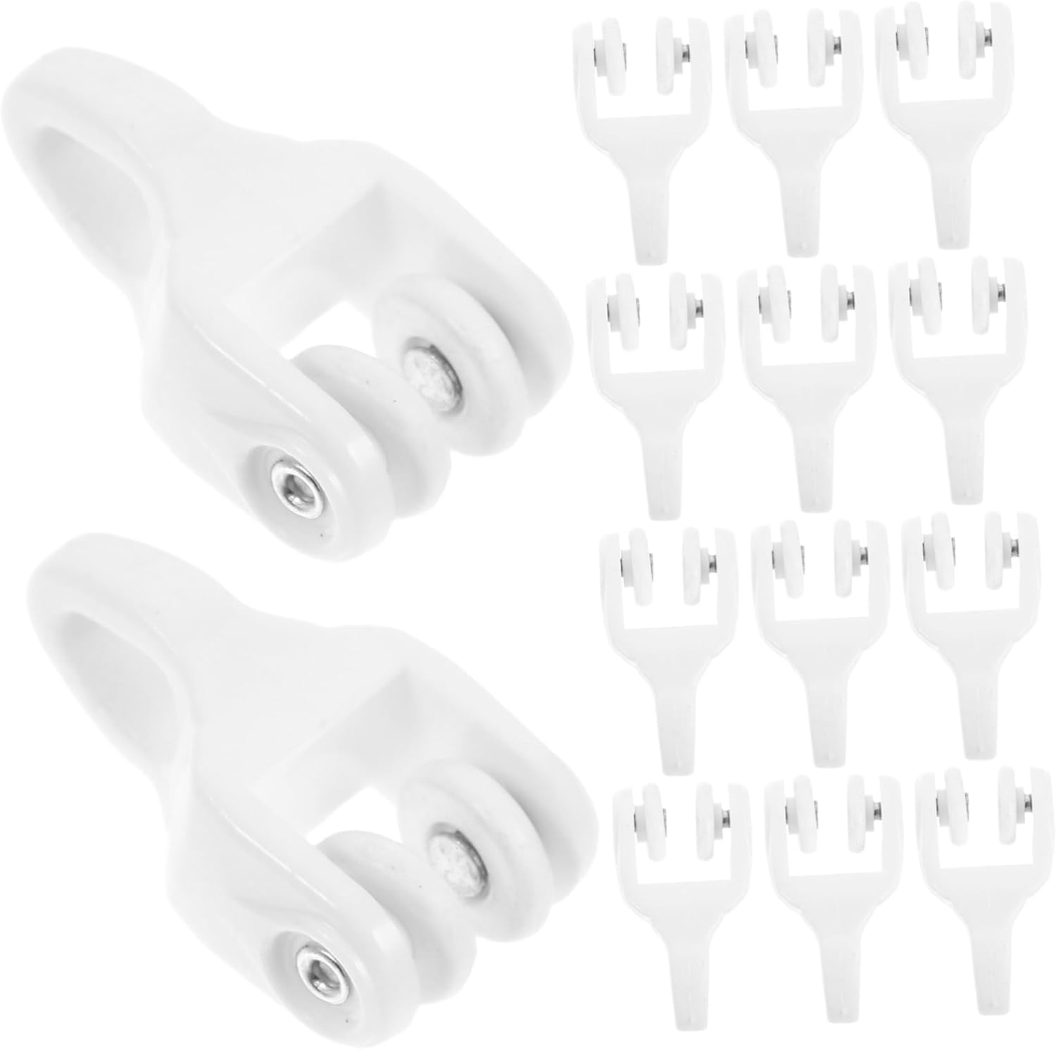 BESTYASH 20pcs Ceiling Curtain Track Gliders Smooth Sliding Plastic Rollers for Easy Installation Ceiling Mount Curtain Tracks for Home Decoration and Window Treatments