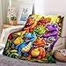 2026 New Cute Smiling Dinosaurs HD Digital Print Flannel, Lightweight Ultra-Soft Flannel Dinosaur Throw Blanket for Kids & Boys & Girls, Fleece Dino Blanket for Couch, Bed, Sofa, All-Season (51×59 in)