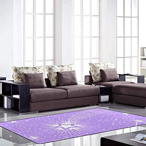 Tapis de sol velours corail violet 152x99cm décoration chambre
