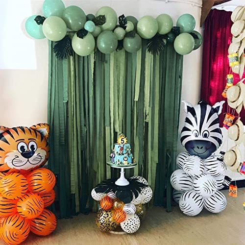 Partywoo Crepe Paper Streamers 4 Rolls 328Ft, Pack Of Sage Green Crepe Paper For Party Decorations, Wedding Decorations, Birthday Decorations, Baby Shower Decorations (1.8 Inch X 82 Ft/Roll) #TOP3