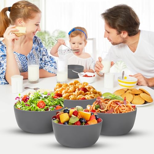 ejonirinjonir EI 8 tigelas de palha de trigo, tigelas de cereais inquebráveis, tigelas de plástico r