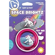 Space Brightz Light Up Kids Bike Bell for Girls Unicorn Pink Bike Bell for Kids, Girls Bike Bell, Bicycle Bell