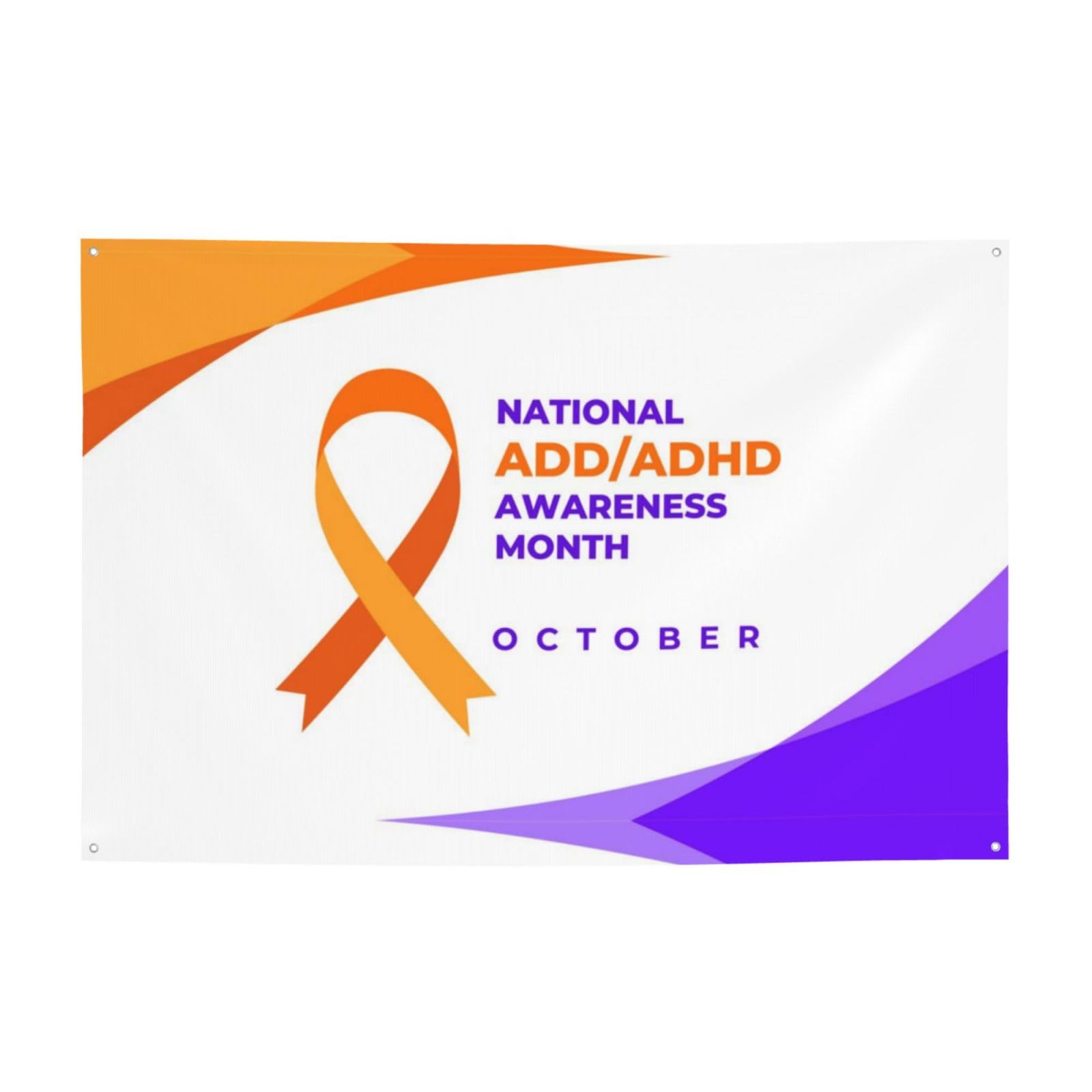 Orange Ribbon For Adhd Awareness