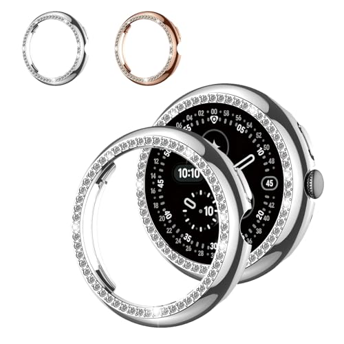 2 ���� Google Pixel Watch �P�[�X�b4 ��45mm �Ή�, ?��P�r�h���� ?��ی�P�[�X�bPC+TPE ��d�\�� �ϏՌ� �S�ʕی�b?�r�_�C������ ?�󓧌� �����ߗ� �w��h�~ �����ȒP ���F�I�� �s�N�Z���E�H�b�`�J�o�[