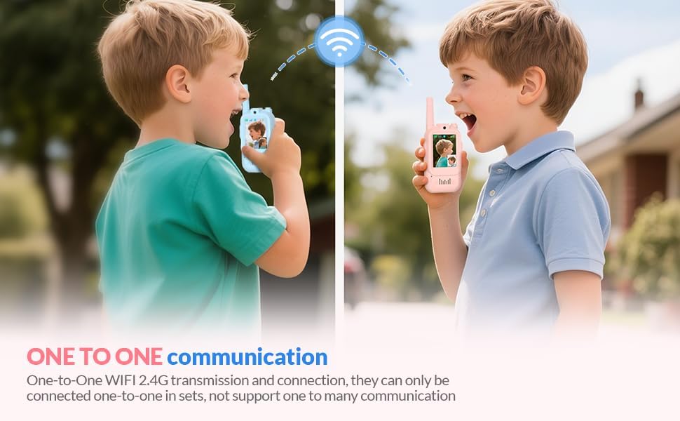Miniatura 4 de Walkie Talkies de video para niños, video portero portátil recargable para niños, para juegos familiares, exteriores, campamento, senderismo para