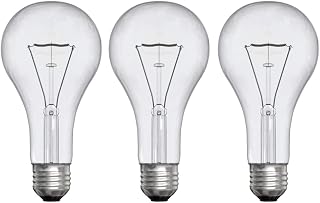 GE Lighting Crystal Clear Light Bulb, 150 Watt, General Purpose Light Bulb, Medium Base (Crystal Clear, 3 Pack), FBA_16068