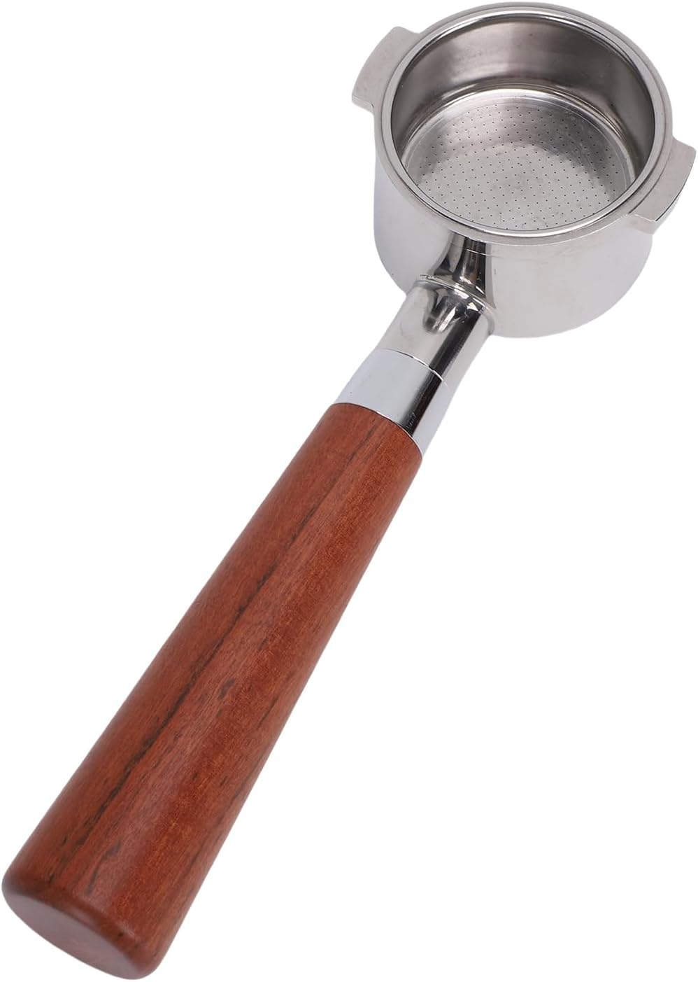 AUNMAS 51mm Bottomless Portafilter, Double Ears Universal Compatibility Espresso Portafilter with 2 Cup Filter Basket for Home Brewing