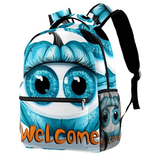 Sac à dos de voyage citrouilles pour adolescentes et étudiantes multicolore 29x20x40cm