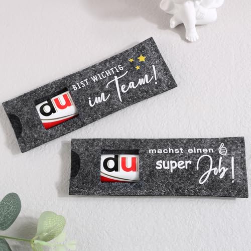 BOFUNX 6pcs Team Geschenke - du bist wichtig im Team/du machst einen super Job Geschenke Hülle Filz Verpackung Dankeschön Geschenke Abschiedsgeschenke für Arbeit Kollegen Danke Jobwechsel Ruhestand