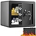 Produktbild VEVOR Safe Tresor 1,2 Kubikfuß, Möbeltresor mit Feuerfester Geldtasche, Passwort & Schlüssel Digitaler Heimtresor Herausnehmbares Regal, Innenschrank, Wandtresor für Bargeld, Schmuck, Dokumente usw.