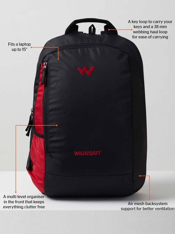 Image of Wildcraft Streak 1.0 Casual Backpack for Mens & Womens | Unisex Hiking Backpack (20 liter,Multicolor)
