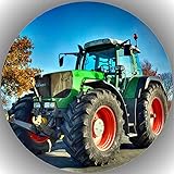  Fondant Tortenaufleger Tortenbild Geburtstag Trecker-Traktor AMA 3