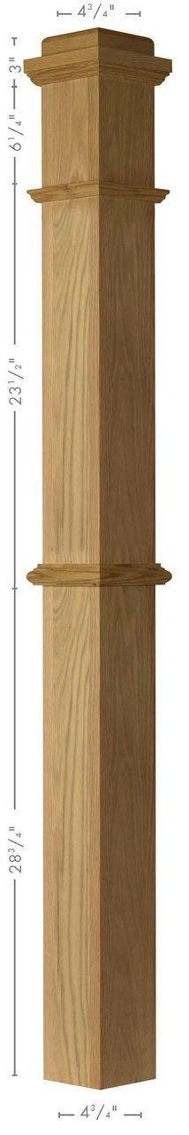 4375 Poplar Box Newel Post