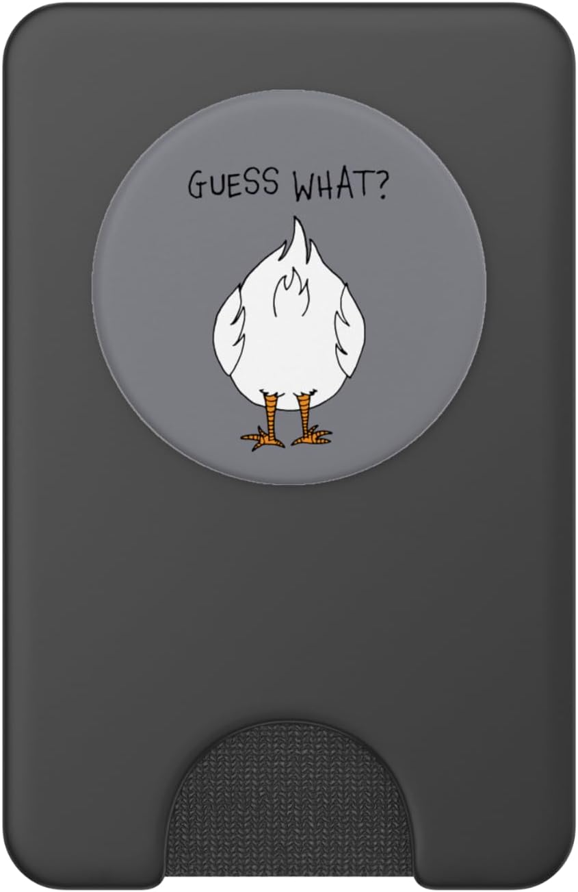 Funny Corny Dad Joke Design Guess What Chicken Butt PopSockets PopWallet for MagSafe