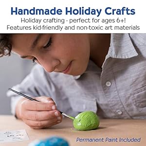 Creativity for Kids Holiday Hide Seek Rock Painting Kit Christmas Crafts for Kids Ages 6 8 Kids Christmas Gifts Activities Craft Kits with 10 Rocks Holiday Crafts for kids