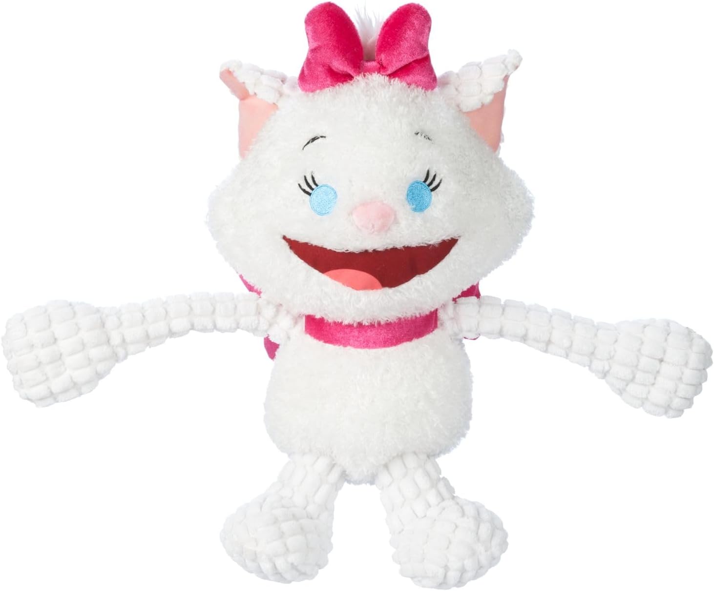 Disney Store Blissful Buddies Fidget Plush - Marie from The Aristocats Stuffed Animal with Embroidered Details, Pull Arms & Legs - Textured Plush Figure Toys for Kids