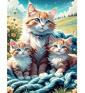 TOSTOG Diamond Painting Set – 5D Zwei Katzen, 30x40 Cm, Voller Drill, Inkl. Werkzeuge & Extra Diamanten