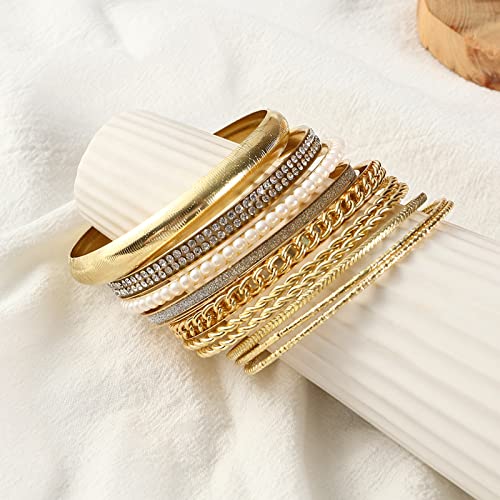 Muayouaum Gold Bangle Bracelets For Women Chains Bangles For Teen Girls Girls Hand Jewelry A1235 #TOP1