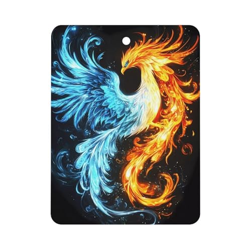 Fire And Ice Phoeniix Car Air Freshener Hanging Aromatherapy Tablets for Car Accessories Square