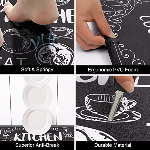Hebe 001 Anti Fatigue Kitchen Rug Set Of 2 Non Slip Cushioned Kitchen Mats For Floor Waterproof Comfort Kitchen Rugs And Mats Farmhouse Chef Mats Floor Carpet thumb #2