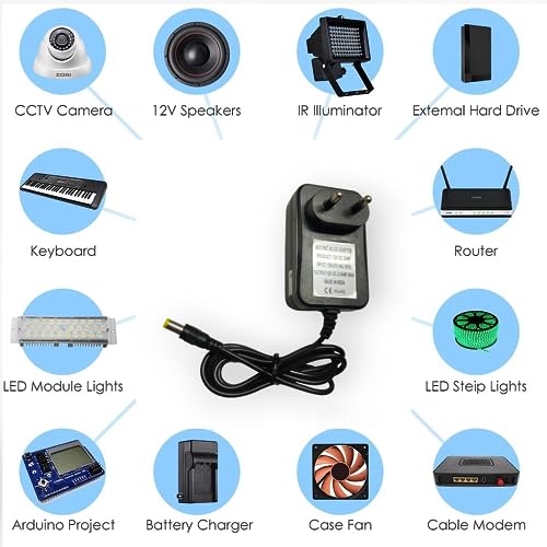 Bectro 12 Volts 2 Amps Heavy Duty Dc Power Adapter/Power Supply/Smps For Cctv Camera, Dvr, Lcd Monitor, Led Strip With 2.5Mm X 5.5Mm Dc Pin Jack,... - Image 3