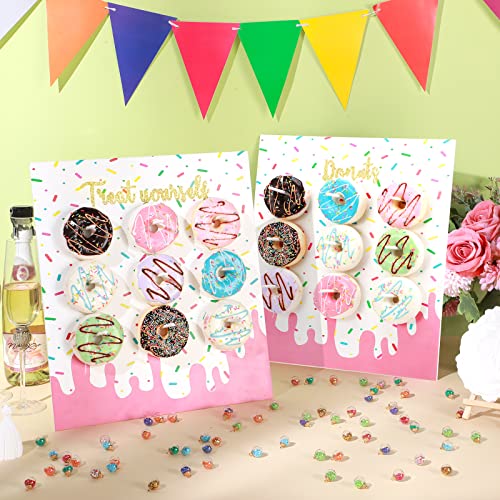 Yerliker 2 Pieces Donut Display Stand, Reusable Donut Holder Board, Party Wall Bagel Boards for Christmas Wedding Birthday Treat Holiday Gathering Parties (13.78 x 9.84 inches) by Yerliker - Image 5