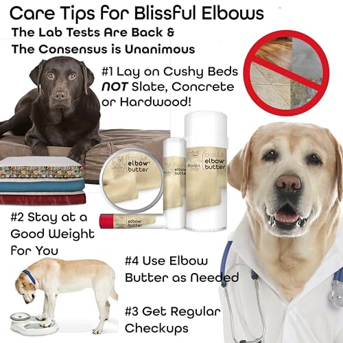 The Blissful Dog Elbow Butter for Dry, Cracked Calluses, Lick-Safe Dog Balm, Soothing Elbow Balm with Moisturizing Shea Butter, Almond, Olive, and Essential Oils, Pet Supplies, 1 oz. Tin - Thumbnail 4