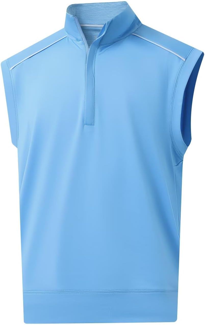 M MAELREG Golf Vests For Men Dry Fit Lightweight Moisture Wicking Performance Sports Breathable Golf 1/4 Zip Pullover Men