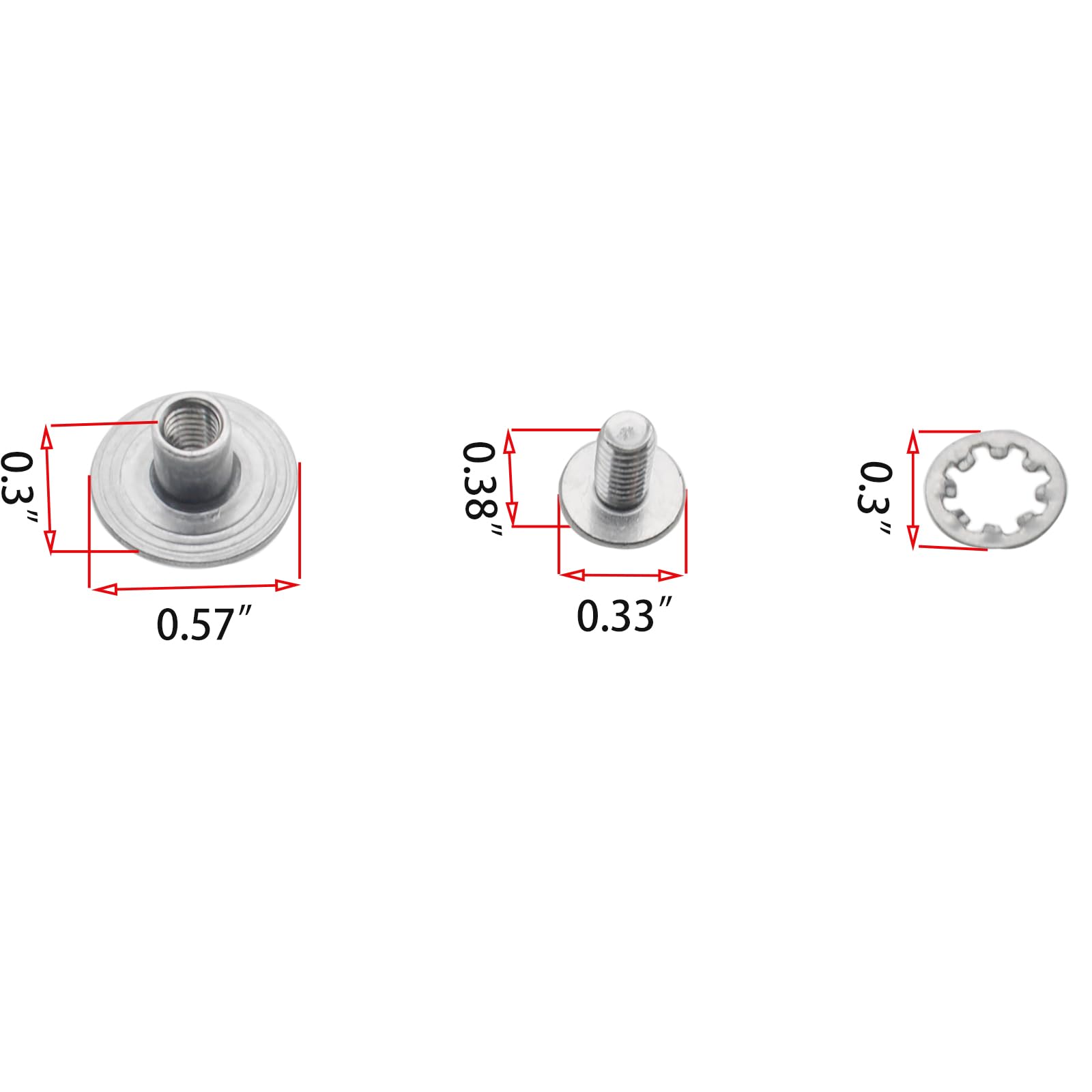 OZXNO 4 Pcs Football Backplate Screws Football Back Plate Hardware Silver Battle Backplate Screws for Unisex Adult Size Youth Size Football Backplates