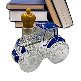 Carafe à liqueur de tracteur en verre – Bouteille vide de 750 ml avec forme de tracteur artistique, sans plomb de haute qualité, construction, bec verseur facile | Article de nouveauté