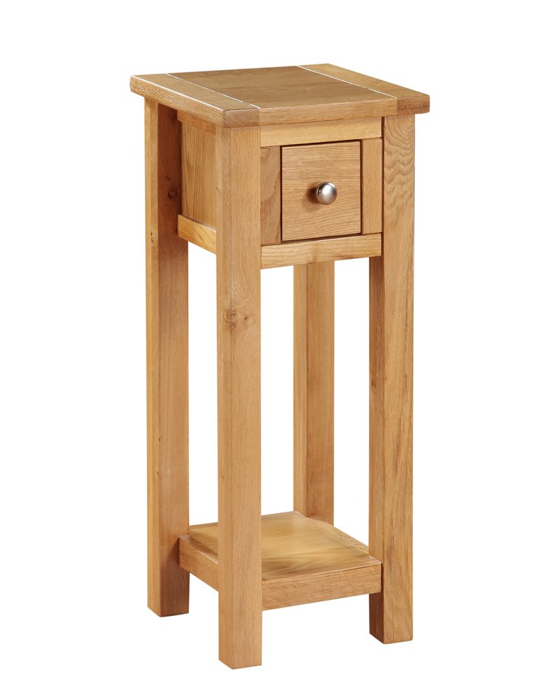 Buy Metro Oak Telephone Table Small Hall Console Table with 1 Drawer