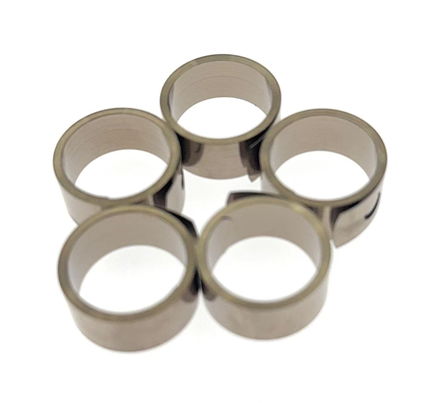 SUS301 Constant Force Spring，Load 0.71 lbs，ID 0.67",OD 0.80",Material Thickness 0.0059",Material Wideness 0.38",Extended Length 18",Total Length 23" ，Pack of 5