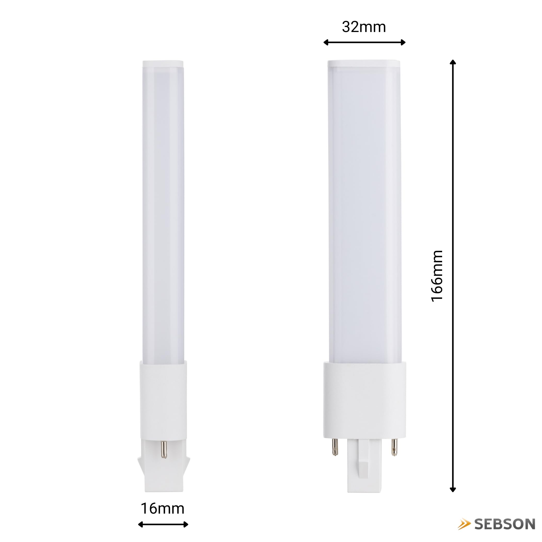 SEBSON G23 LED Lampe 4W ersetzt 7–9W CFL Kompaktleuchtstofflampe - 10er | kompatibel mit Dulux S & PL-S, 2-Pin Sockel 700lm 230V AC & CCG - LED Leuchtmittel G23 neutralweiß 4000K, nicht dimmbar