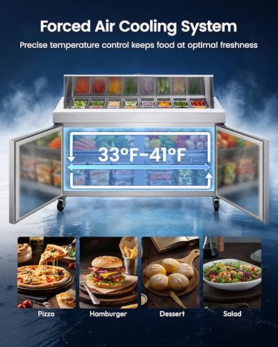 Image of 60 inch Commercial Sandwich Prep Table Refrigerator, 16.33 Cu.Ft